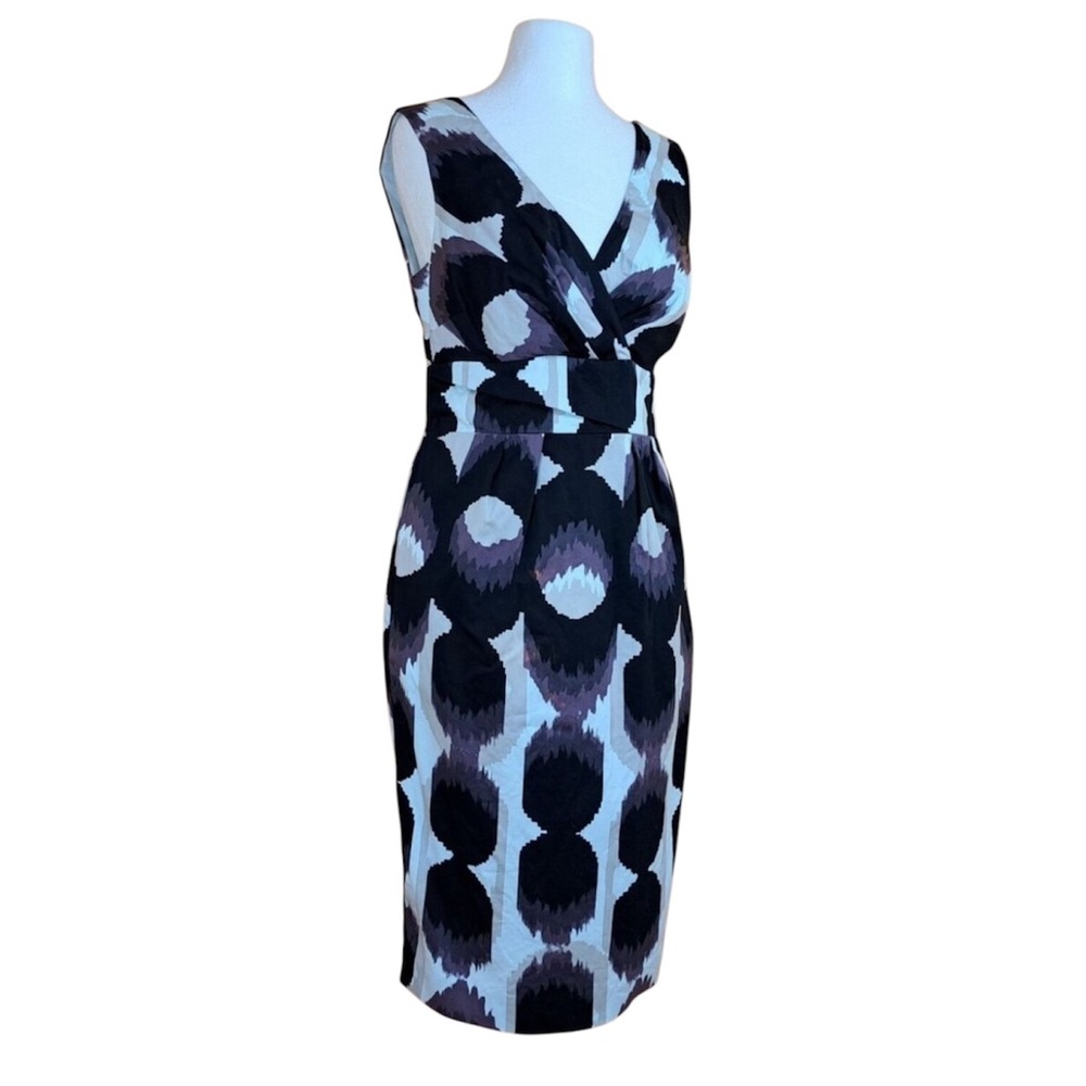 Boden Womens Sheath Dress Size 4 R Black Grey White